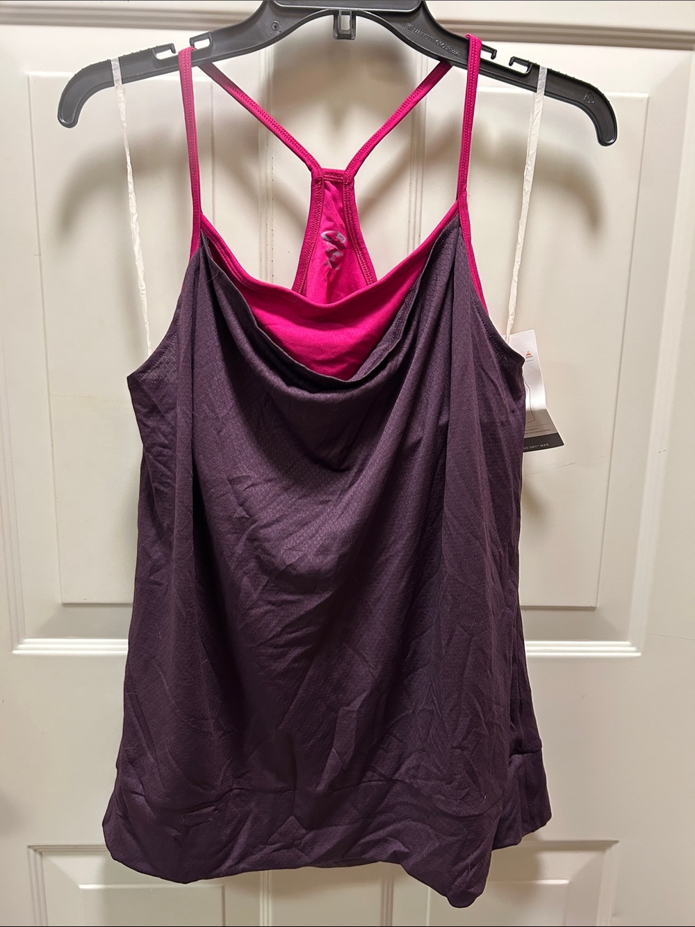 C9 by Champion Purple Tank with Pink Racerback Lining Sports Bra